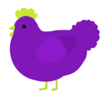 A violet chicken