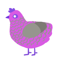 TV Static, a orchid and ash chicken with a lace pattern