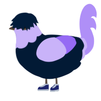 Trevor, a tumblr and lilac chicken with a head pattern