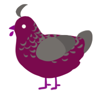 A wine and grey chicken with a half-lace pattern