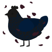 A sable and tumblr chicken with a double-lace pattern