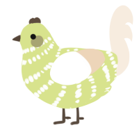 zephyr, a lemon and cream chicken with a bar pattern