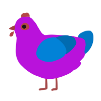 (unnamed), a amethyst and sapphire chicken