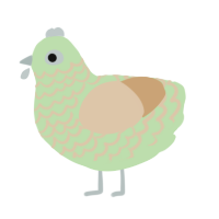 (unnamed), a gluppy and beige chicken with a lace pattern