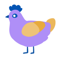 A lilac and honey chicken