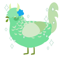 A spring and gluppy chicken with a half-lace pattern