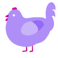 A lilac chicken