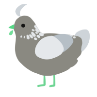 A ash and mist chicken with a neck-speckle pattern