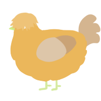 A honey and beige chicken