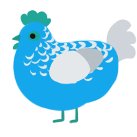cirrus, a sky and mist chicken with a half-lace pattern
