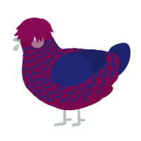 A wine and navy chicken with a lace pattern
