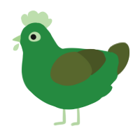 Broccoli, a viridian and olive chicken