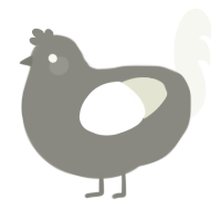 charcoal latte, a ash and white chicken