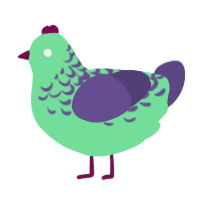 A spring and overcast chicken with a half-lace pattern