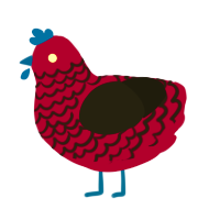 If I Had A Tail, a wine and sable chicken with a lace pattern