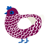 MixedBerryPie, a wine and white chicken with a lace pattern