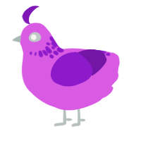 (unnamed), a orchid and violet chicken with a neck-speckle pattern