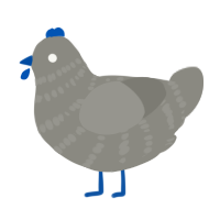 A ash chicken with a bar pattern