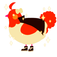 A mist and russet chicken with a head pattern