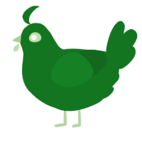 A leaf chicken