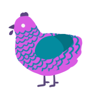 A orchid and sea chicken with a lace pattern