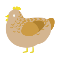 (unnamed), a beige and gold chicken with a half-lace pattern