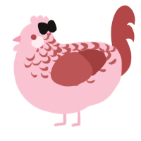 Cut Phone Line, a rose and red chicken with a half-lace pattern