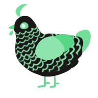 A sable and spring chicken with a lace pattern