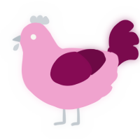 A pink and wine chicken