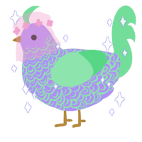 Marzipan, a lilac and spring chicken with a double-lace pattern