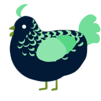 A tumblr and spring chicken with a half-lace pattern