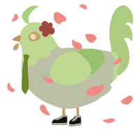 A mist and gluppy chicken with a head pattern