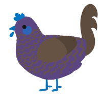 A overcast and bark chicken with a lace pattern
