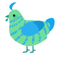 A spring and sky chicken with a bar pattern