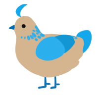 A beige and sky chicken with a neck-speckle pattern