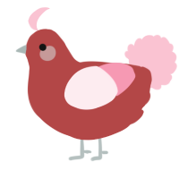 A red and rose chicken