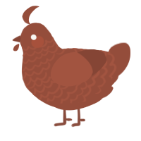 A russet chicken with a lace pattern