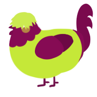 A lime and wine chicken with a head pattern