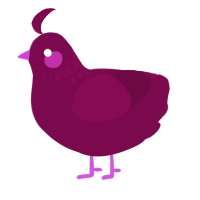 A wine chicken with a neck-speckle pattern