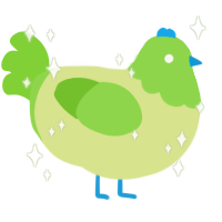 Sour Skittle, a lemon and grass chicken with a head pattern