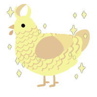 Old Master Painting, a tumblr and leaf chicken with a lace pattern