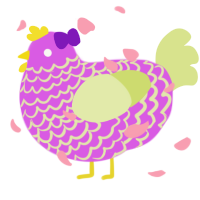 Sunsets, a orchid and lemon chicken with a lace pattern