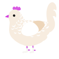 Oven Mitts, a cream chicken with a half-lace pattern