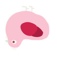 A rose and crimson chicken