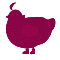 maroon, a maroon chicken with a lace pattern