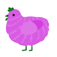 A orchid chicken with a bar pattern