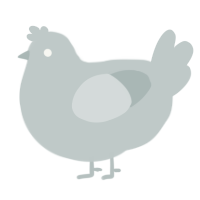A silver chicken