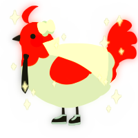 A mist and russet chicken with a head pattern