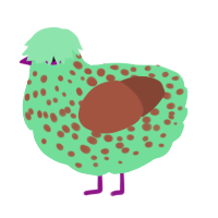 A spring and russet chicken with a speckle pattern