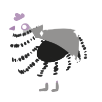 Snowblindness, a mist and black chicken with a bar pattern